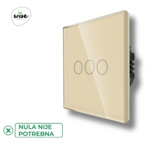 Tropolni touch prekidač, stakleni panel