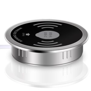 Ugradni fi60 wireless fast charger sa USB A/C - crna
