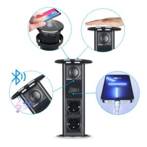 pop-up pneumatic socket wireless charger