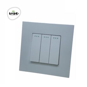Mehanički prekidač 3 tastera, mat pvc panel - Wise